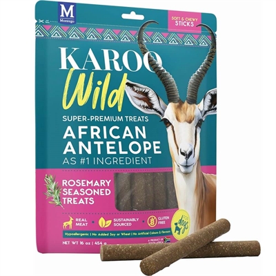 KAROO Wild Soft & Chewy Sticks Antilopkött Berikad Med Rosmarin 454g